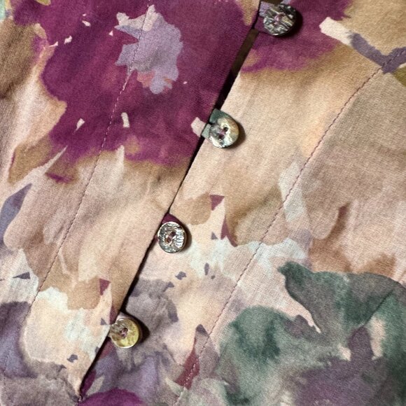 Calme Floral Cotton Maxi Dress Multicolor Boho Vintage – Women’s Medium NWOT - Picture 4 of 6